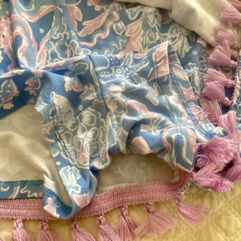 Lilly Pulitzer Jarrett Romper Boca Blue Sea What I Sea - Picture 8 of 8